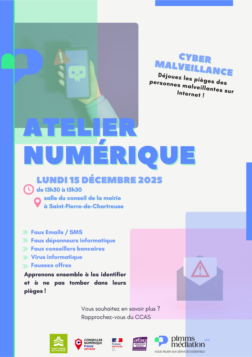 ATELIER NUMÉRIQUE : CYBERALVEILLANCE