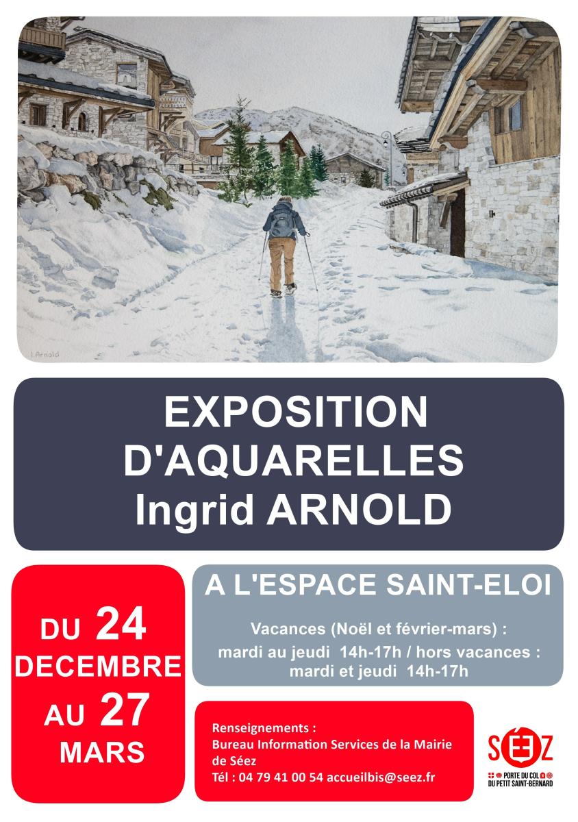 Exposition d'aquarelles d'Ingrid ARNOLD à l'Espace Saint-Eloi