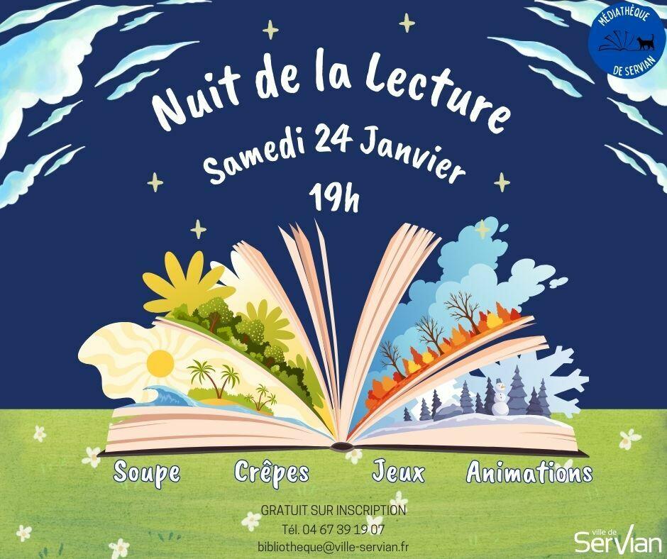 🌜📚 Nuit de la Lecture à la Médiathèque - Samedi 24 Janvier 📚🌛