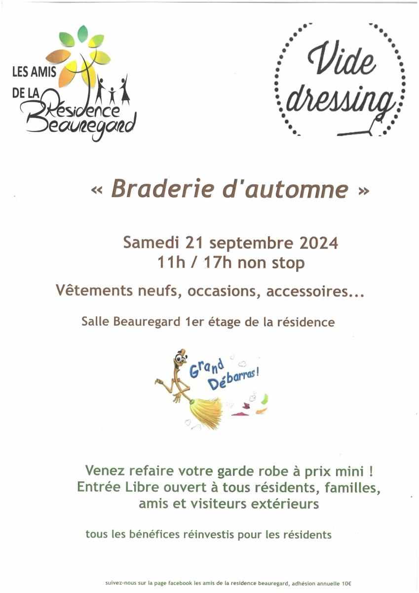 Braderie d'automne - Résidence Beauregard