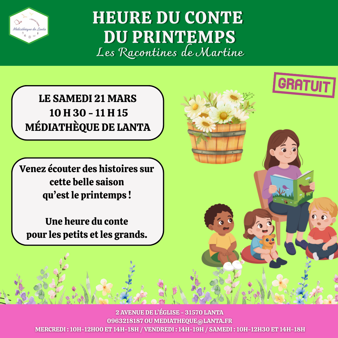 Médiathèque : Heure du conte sur le printemps