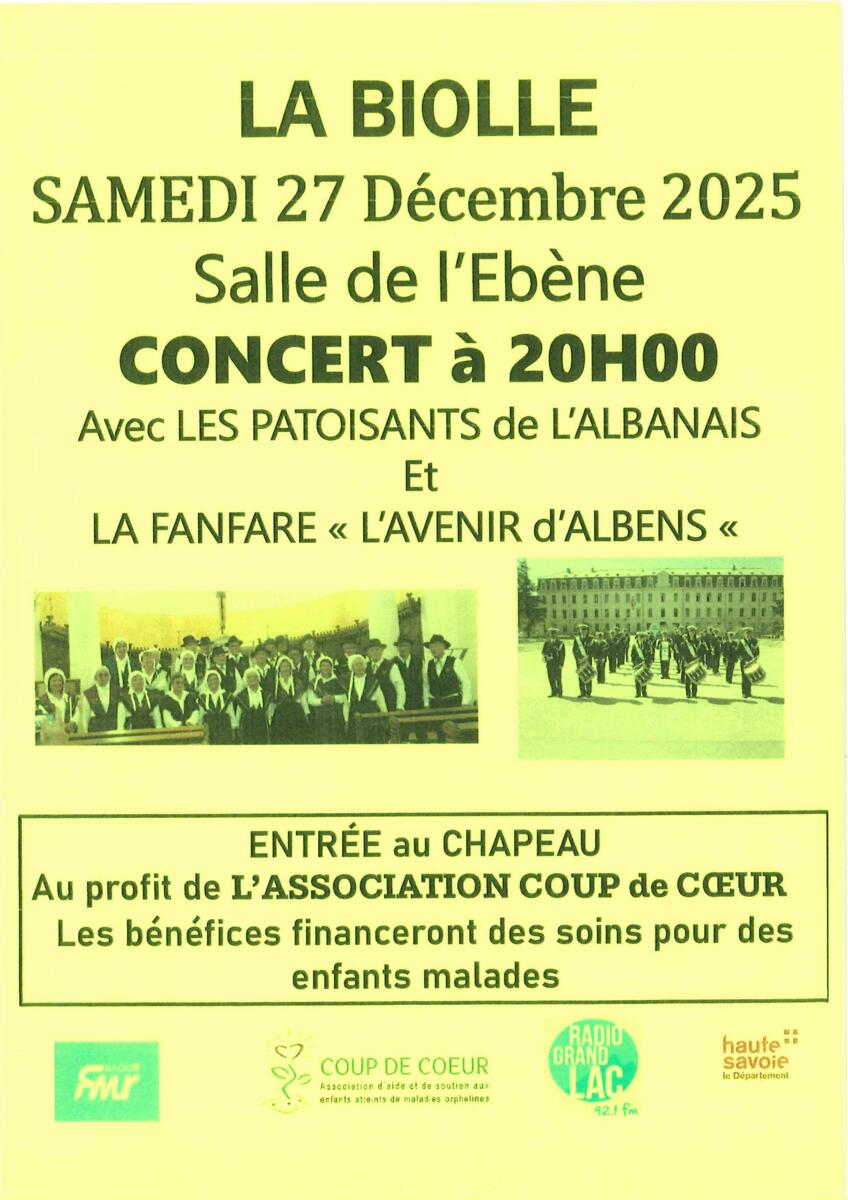 Concert Les Patoisans de l'Albanais et la Fanfare "L'Avenir d'Albens"