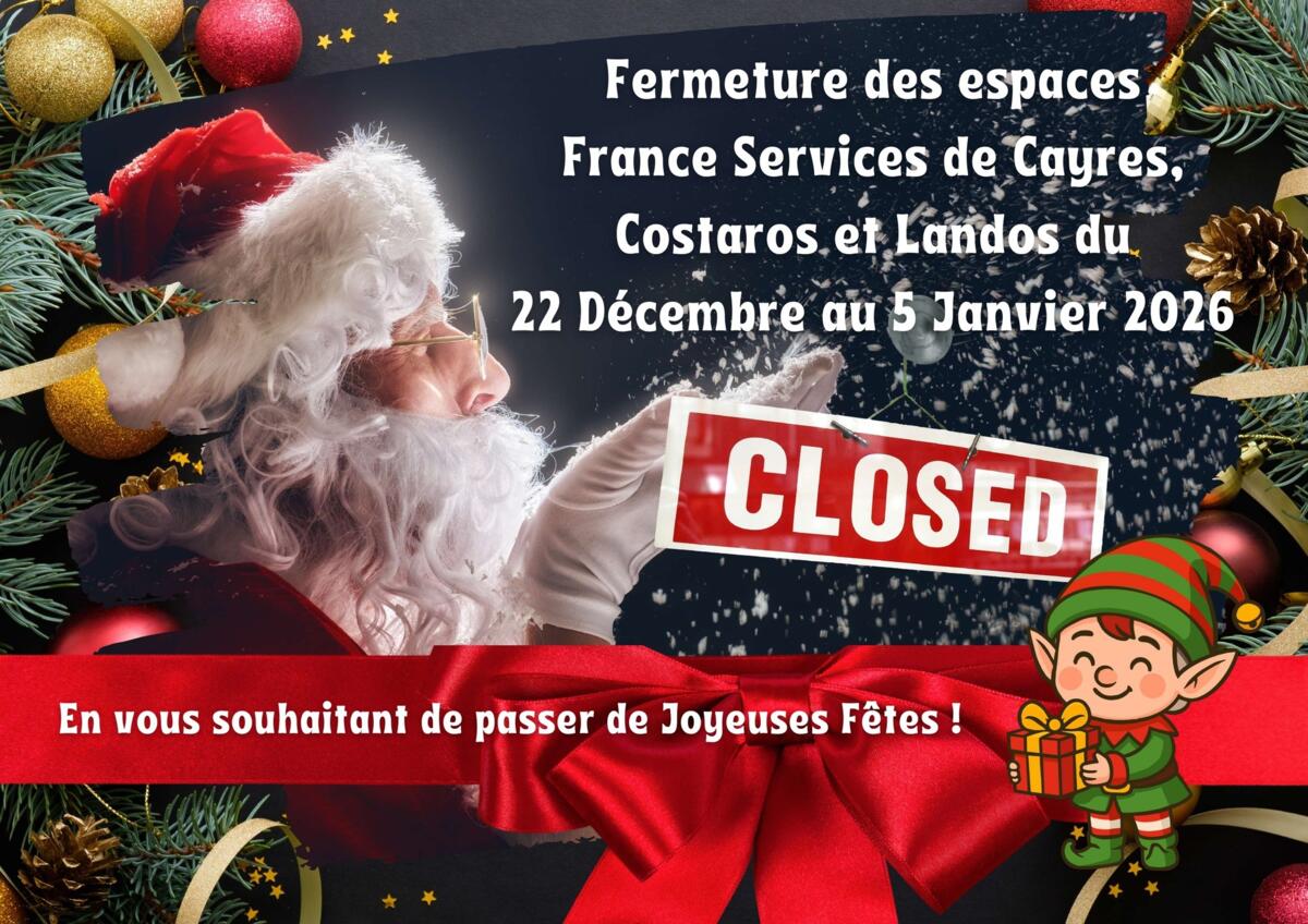 FERMETURE ESPACES FRANCE SERVICES