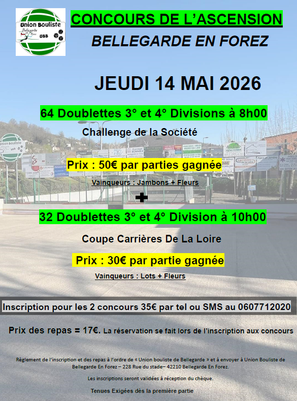 CONCOURS ASCENSION UNION BOULISTE