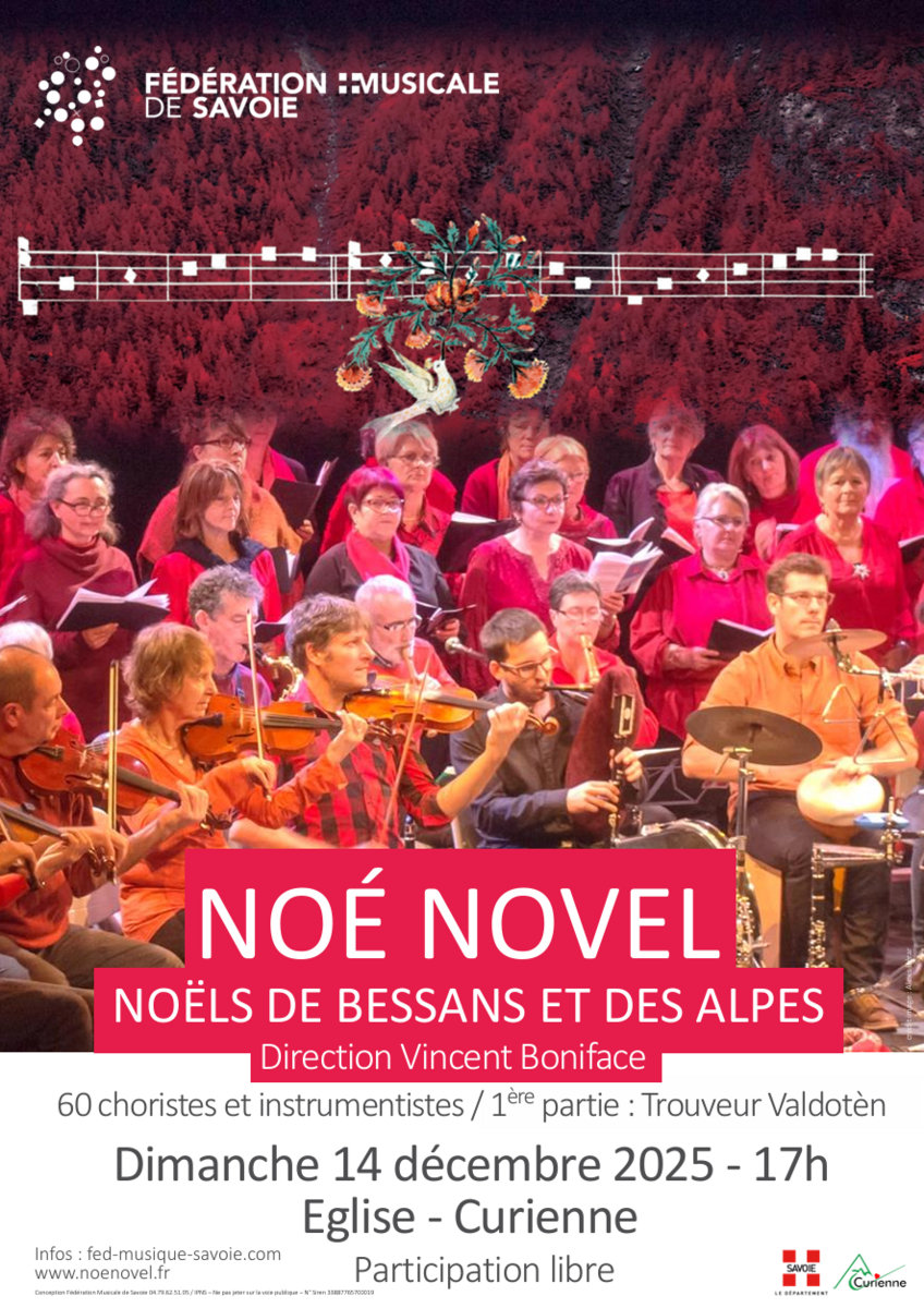Concert à l'église de Curienne : Noé Novel : Noëls de Bessans et des Alpes