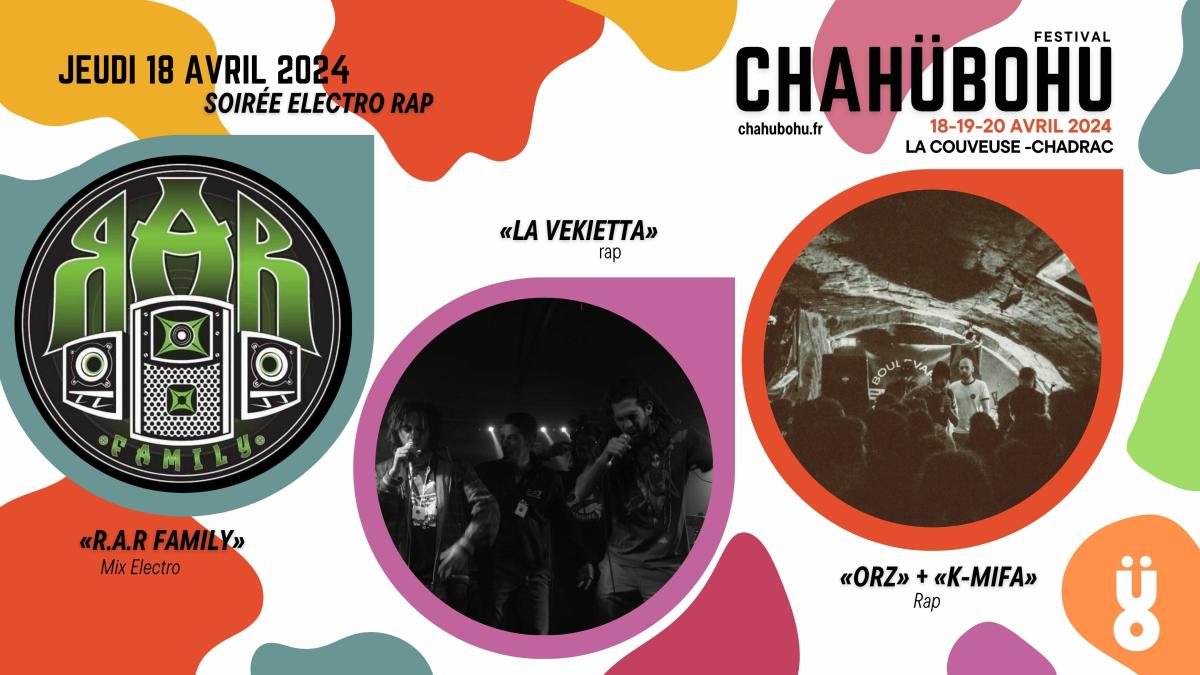 Festival Chahübohu / soirée ELECTRO - RAP / 18-04-24