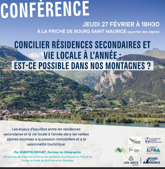 CONFERENCE: RESIDENCES SECONDAIRES ET VIELOCALE A L ANNEE: EST CE POSSIBLE DANS NOS MONTAGNES ?