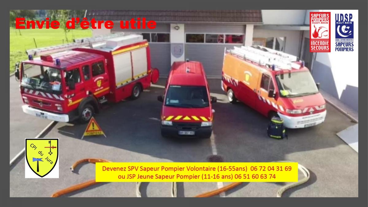 Recrutement Sapeurs Pompiers Volontaires CPI du Jura