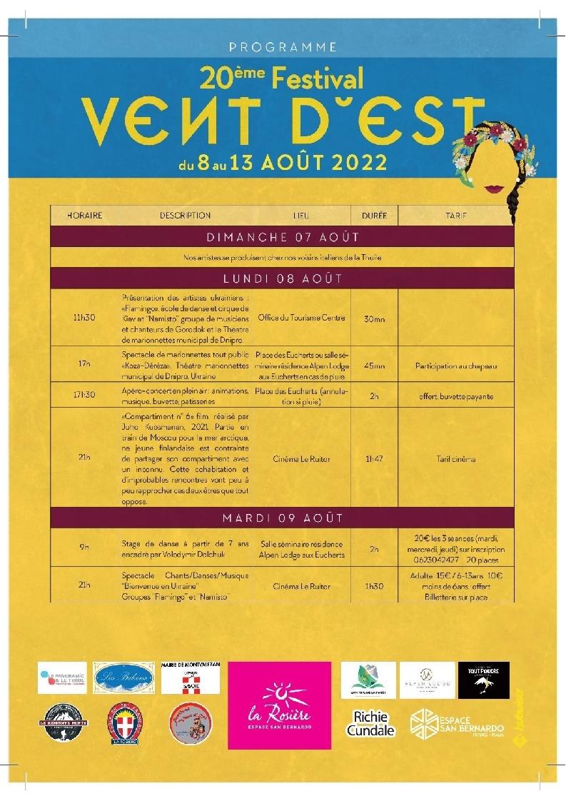 Festival Vent d'Est 2022 - La Rosière