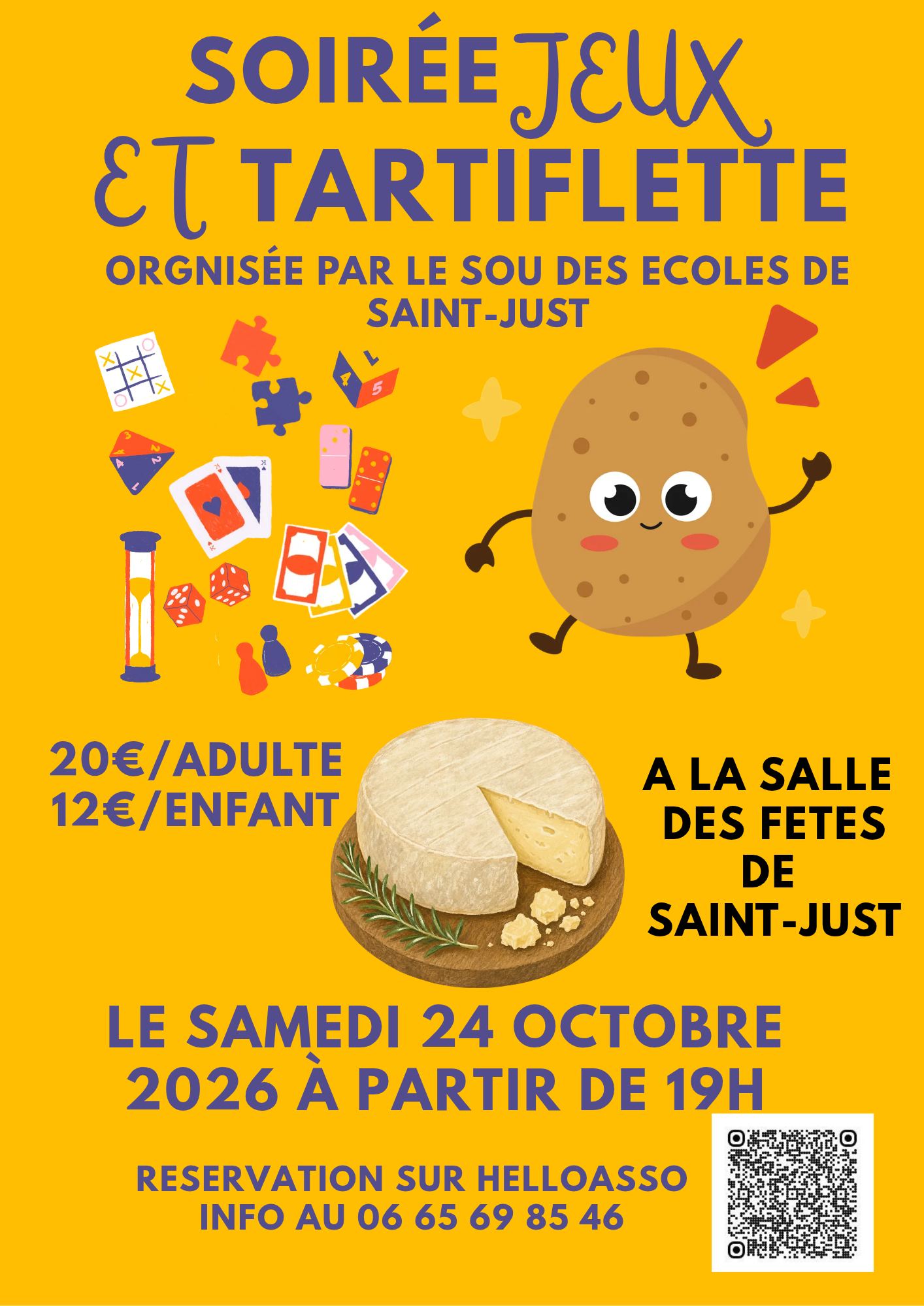Soirée jeux et tartiflette du Sou des écoles