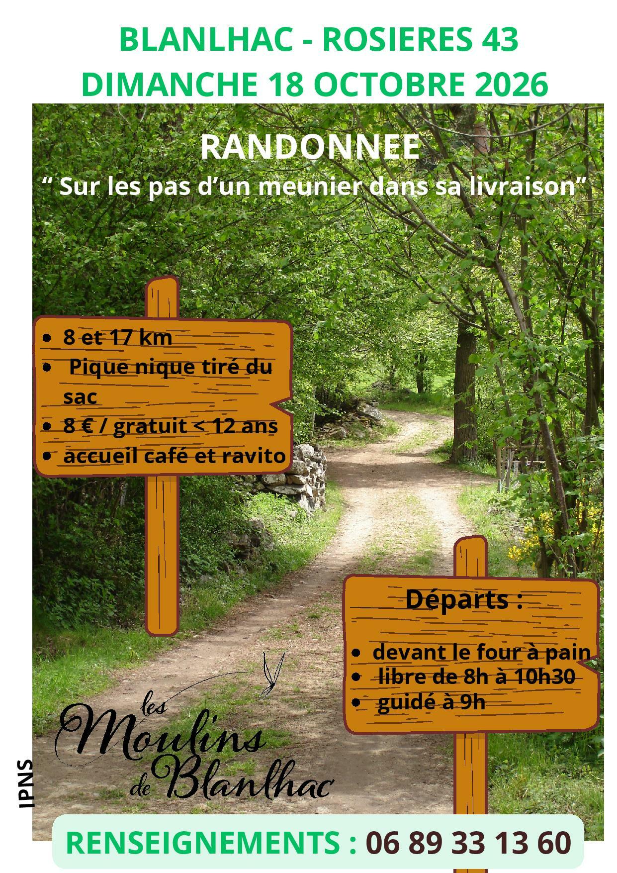 Demain Randonnée des Moulins de Blanlhac