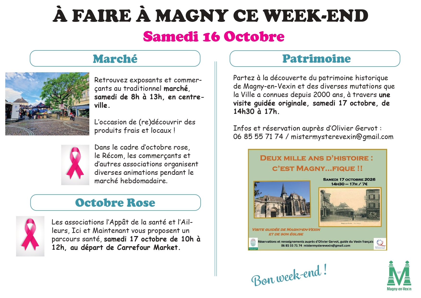 Noticias - [Agenda] A faire ce week-end à Magny ! 📅 - Noticias de ...