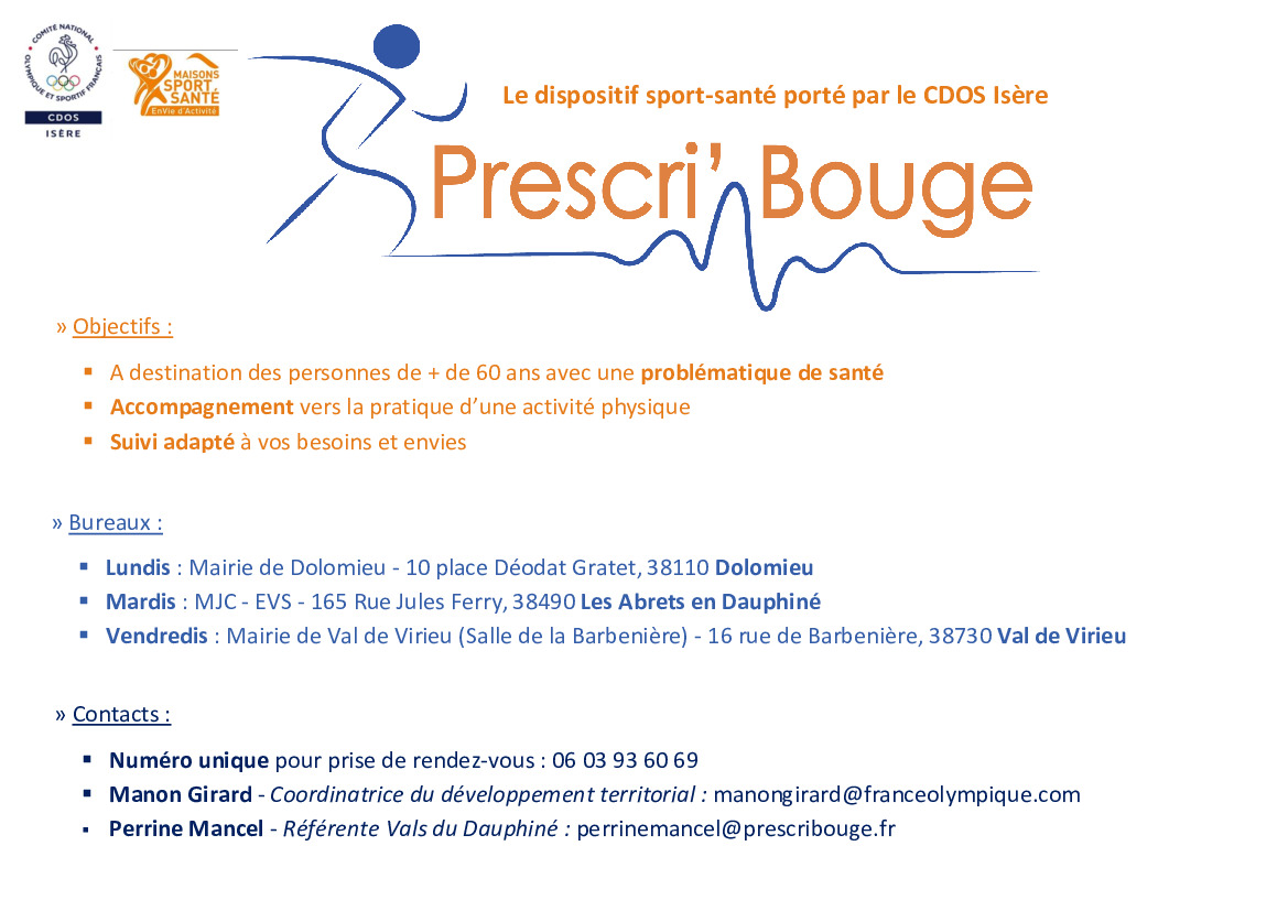 News – Prescri’Bouge sports health device for over 60s – illiwap news from Valencogne Town Hall