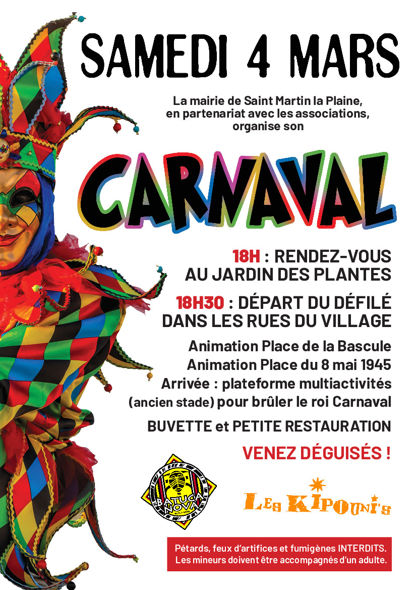 News - CARNAVAL 2023 - Mairie de Saint-Martin-la-Plaine illiwap news ...