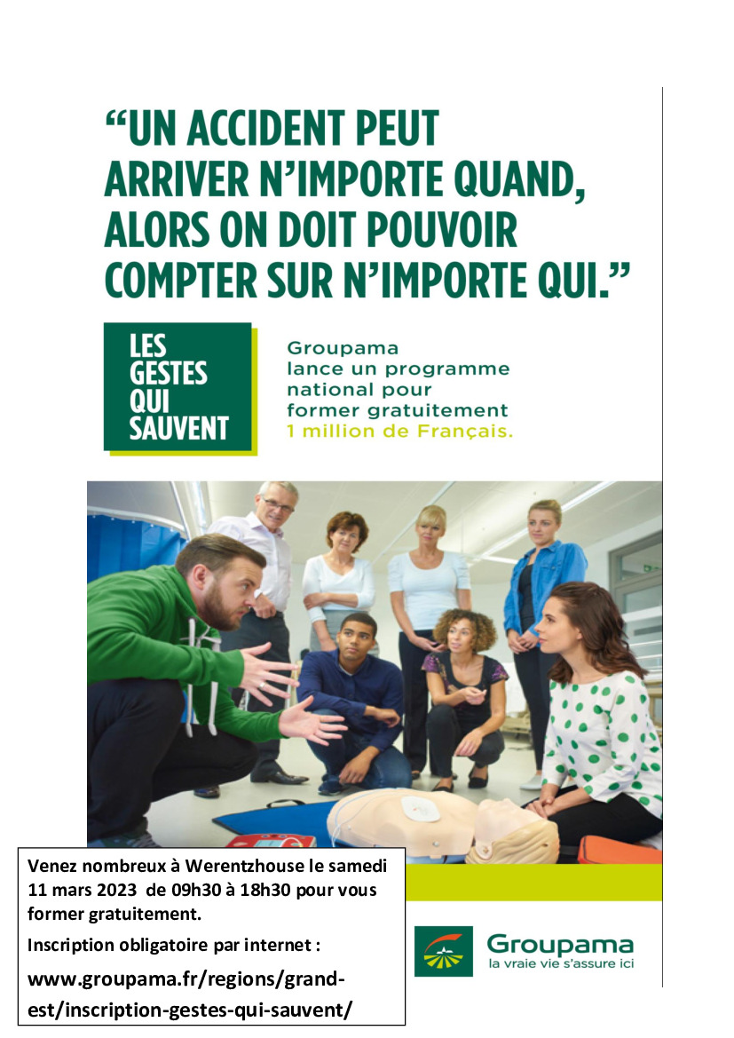 News - GROUPAMA "Les Gestes Qui Sauvent" - Mairie De Durlinsdorf ...