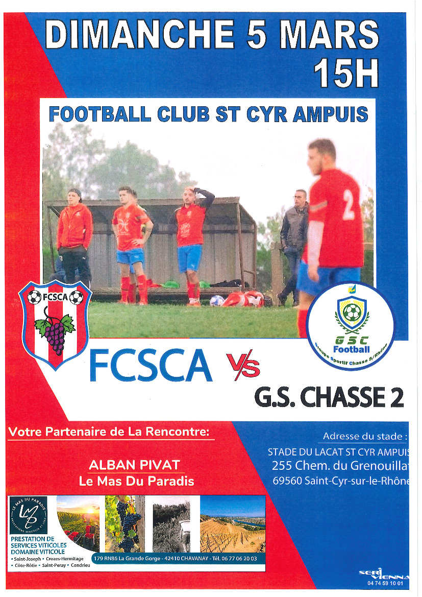 News FOOTBALL CLUB ST CYR AMPUIS Mairie de SaintCyrsurleRhône