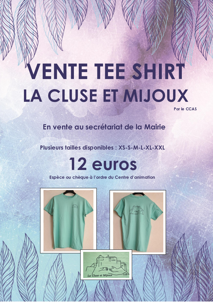 Vente de tee shirt La Cluse et Mijoux par le CCAS