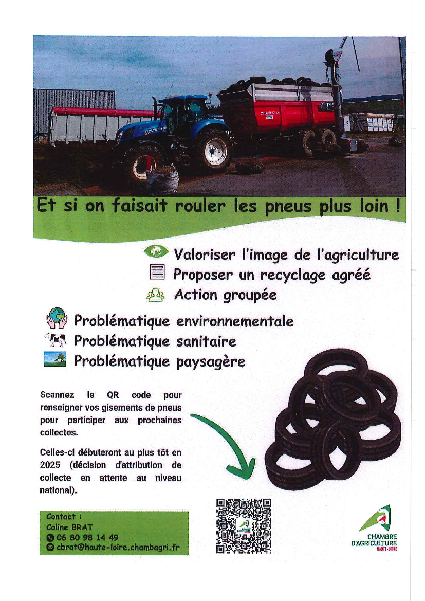 Collecte agricole de pneus usagés