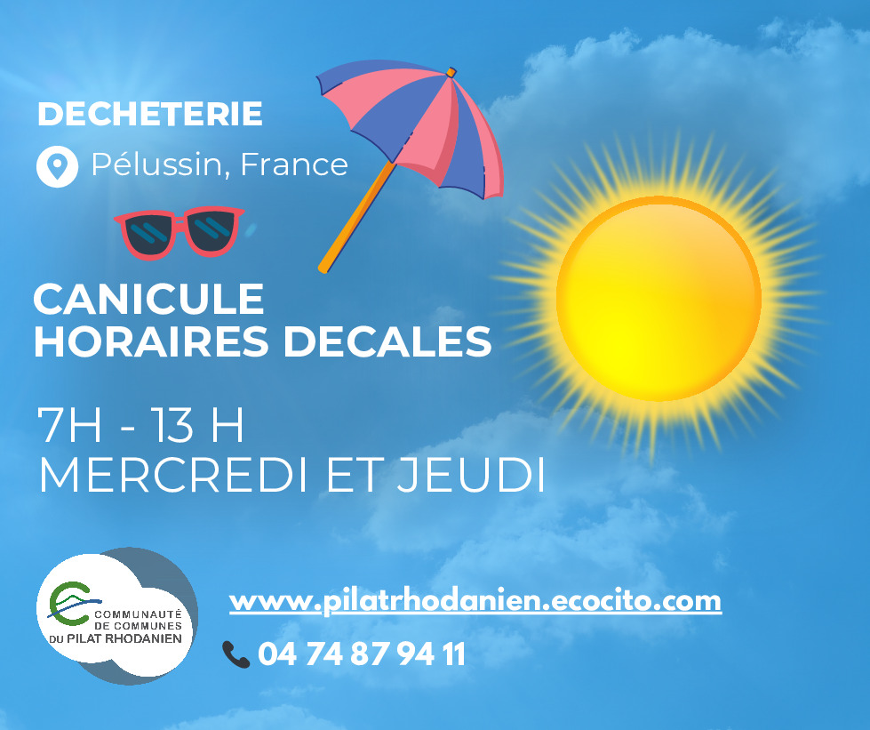 Alerte canicule - déchèterie horaires décalés