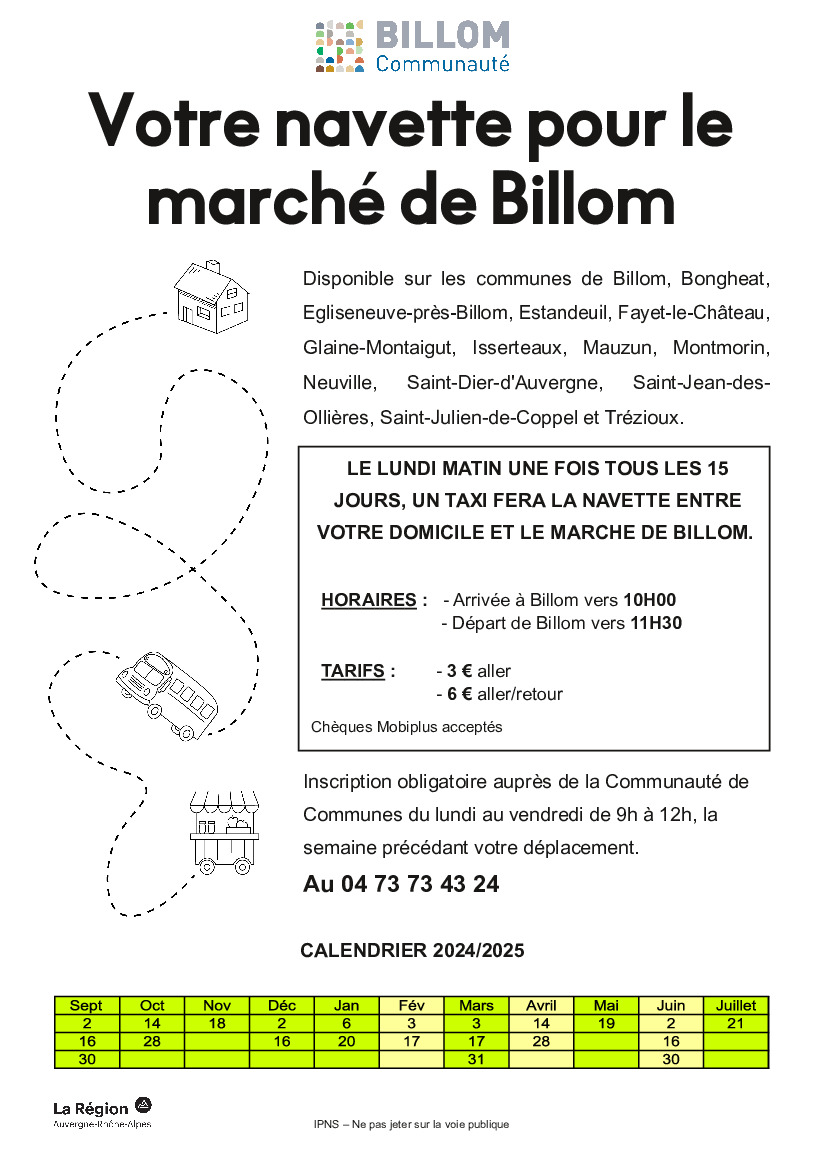 Navette pour le marché de Billom (1/1)