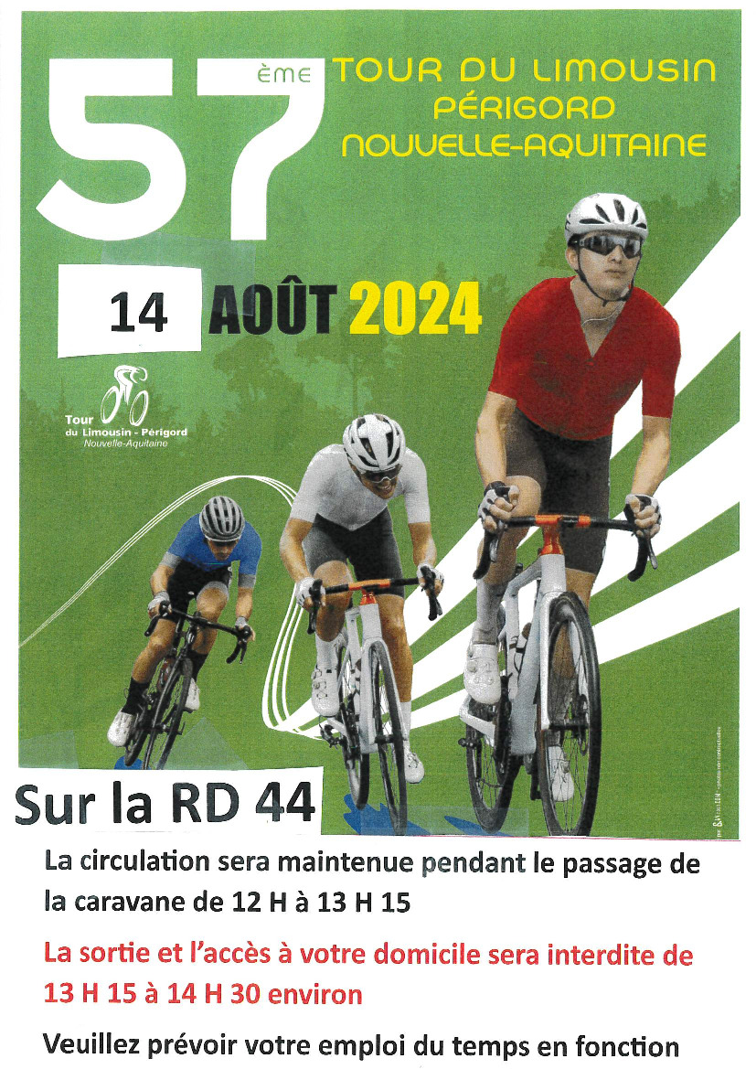 TOUR DU LIMOUSIN PERIGORD - LE 14 AOUT 2024 A GRIGNOLS