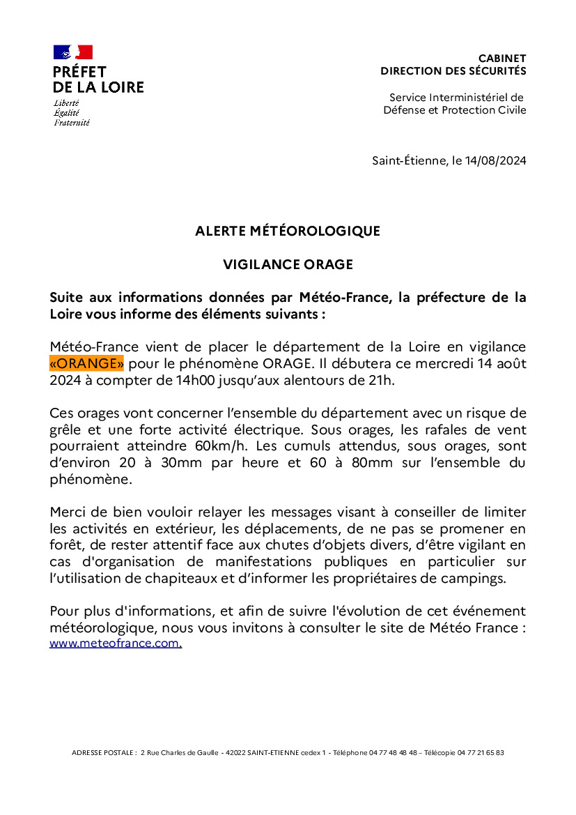 Alerte aux orages