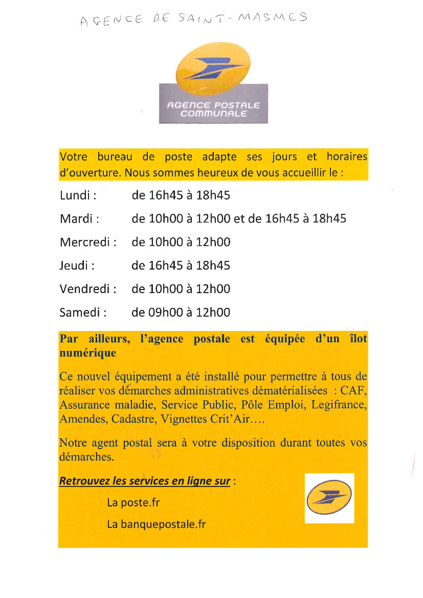 Agence postale communale de Saint-Masmes