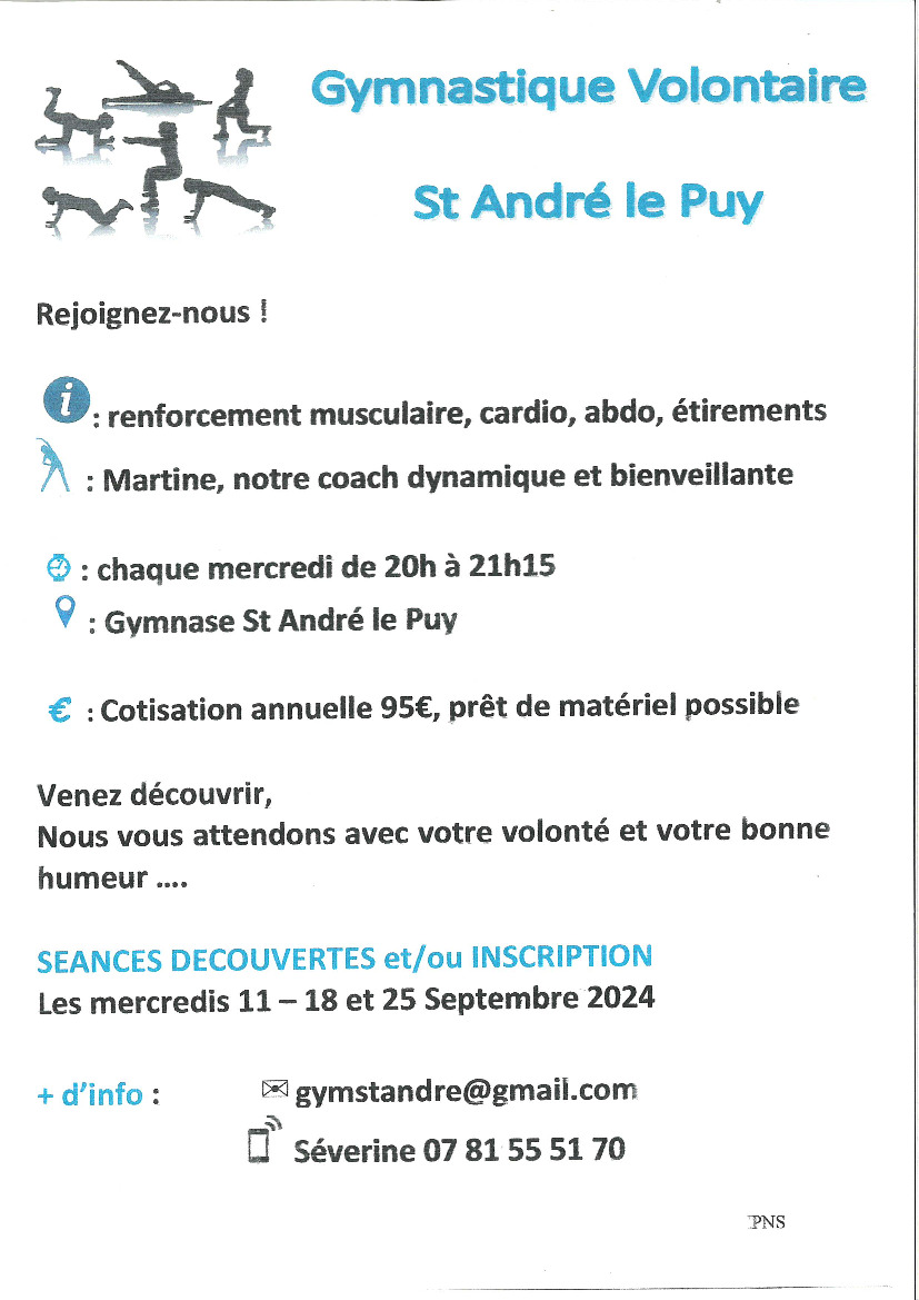 Inscriptions Gym volontaire (1/1)