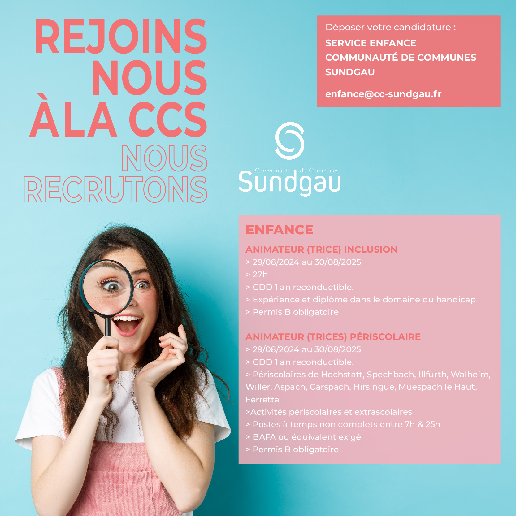 Recrutements au service enfance