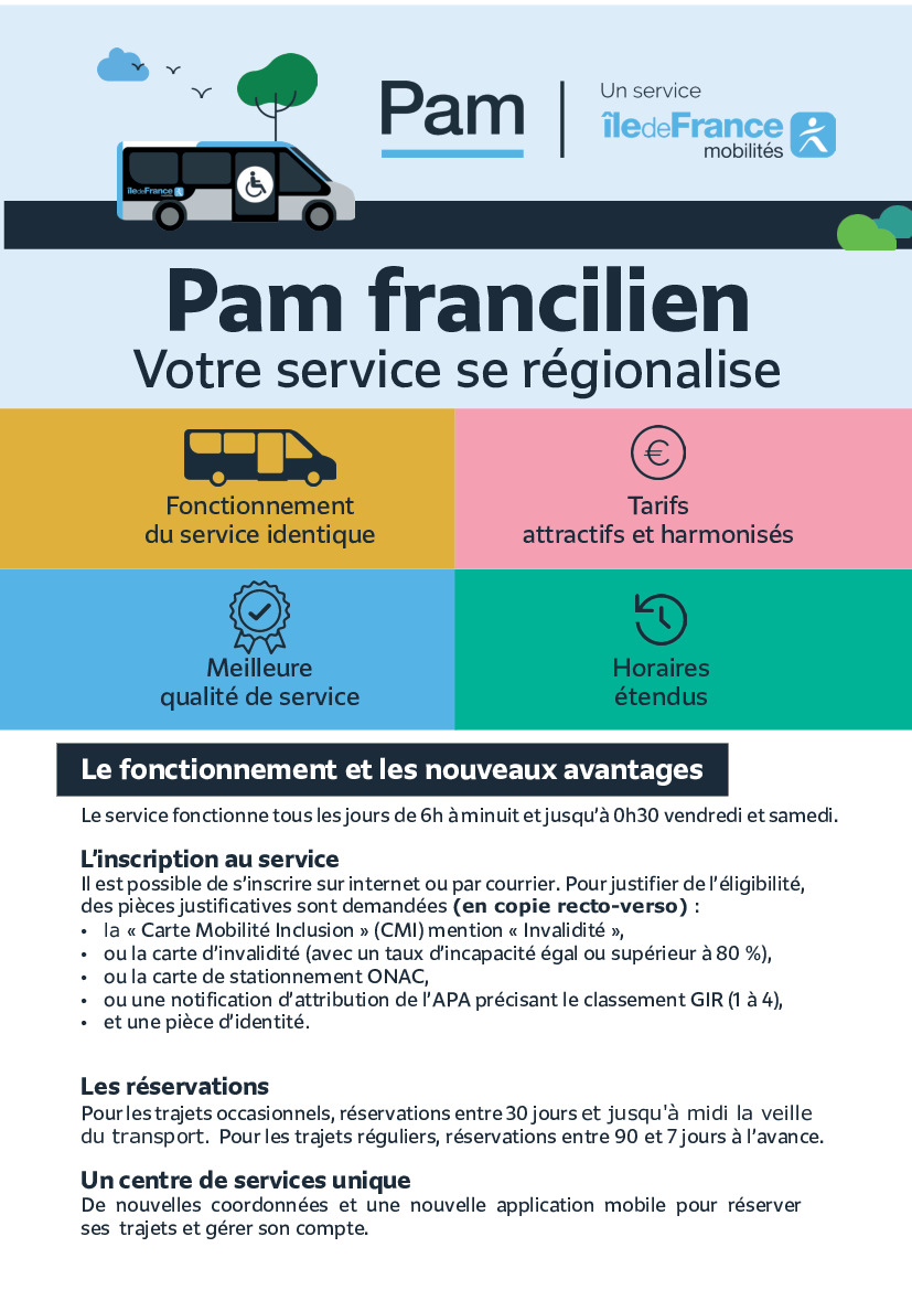 Service PAM francilien