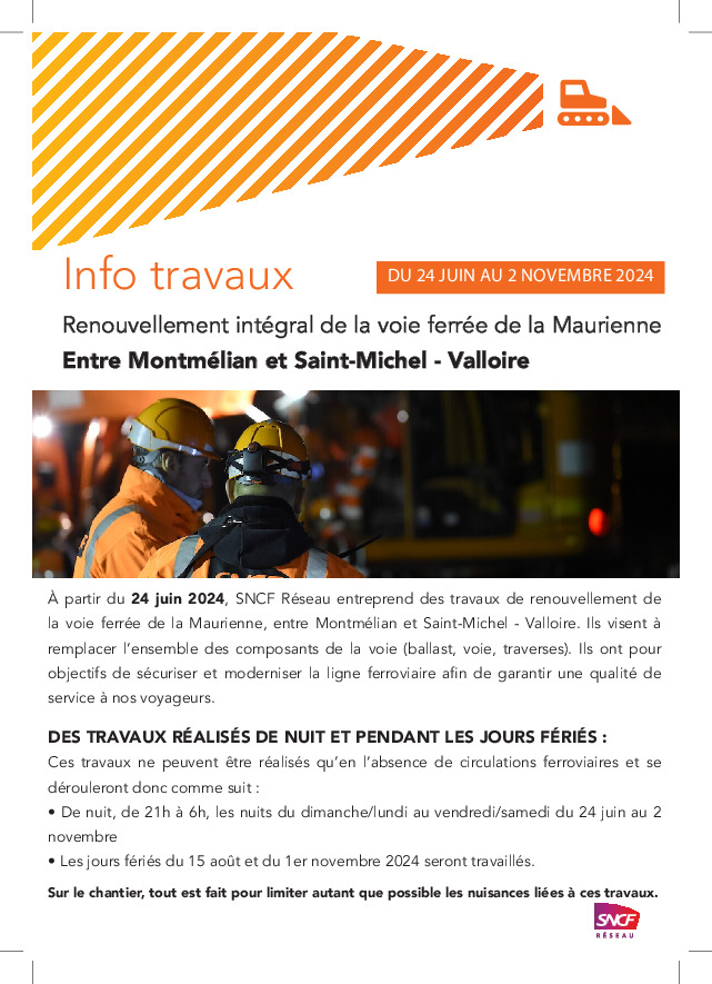 RAPPEL IMPORTANT -Travaux SNCF