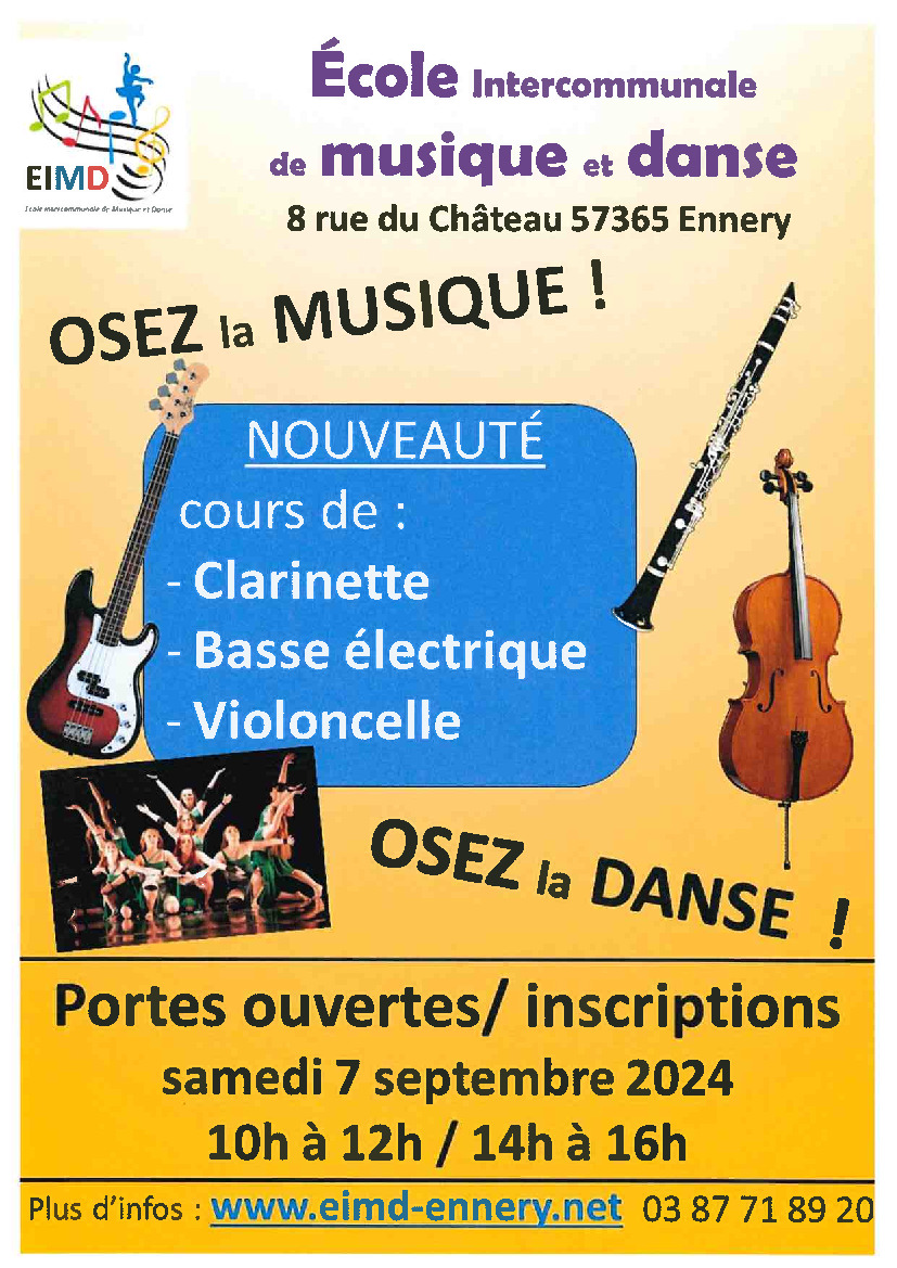 INSCRIPTIONS ET PORTES OUVERTES  A L' ECOLE DE MUSIQUE