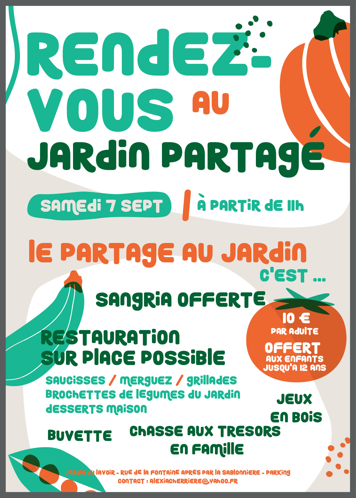 Rendez vous au jardin partagé de Trigny samedi 7 septembre