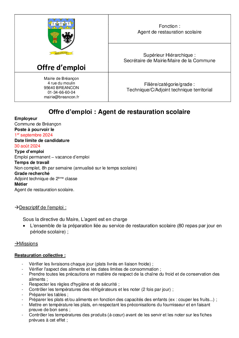 URGENT-OFFRES D'EMPLOIS