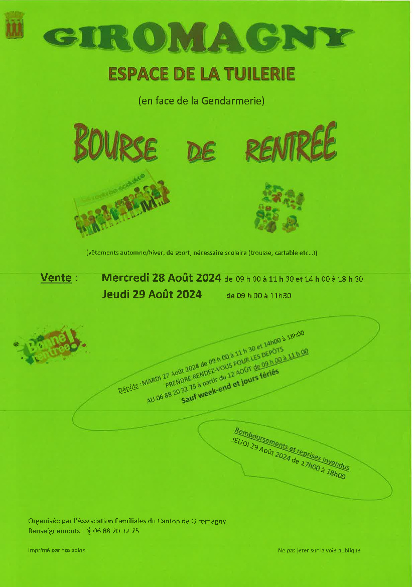 Bourse de rentrée