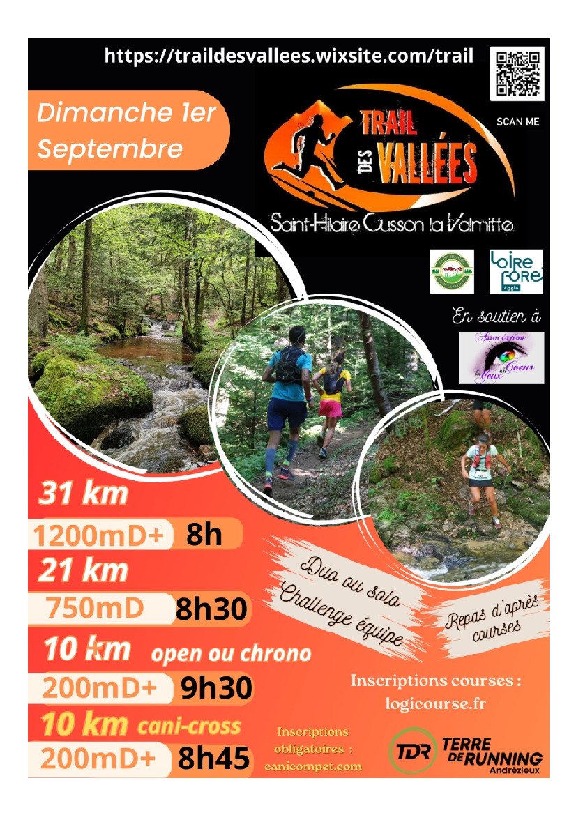 Trail des Vallées samedi 1 septembre 2024