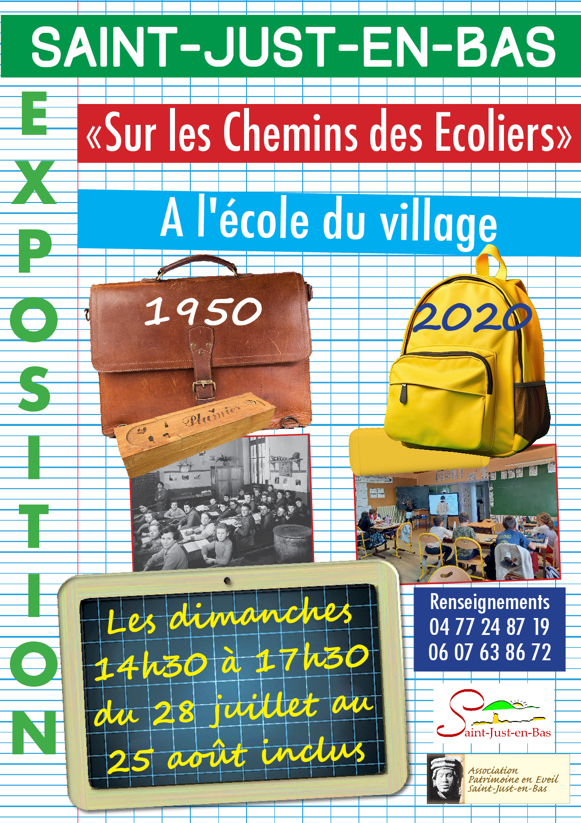 EXPOSITION SUR L'ECOLE dimanches du 28 juillet au 25 août