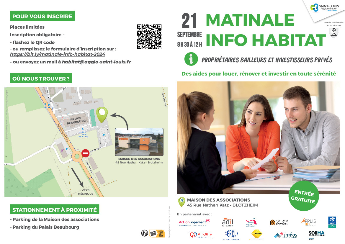 MATINALE INFO HABITAT - le 21 septembre 2024