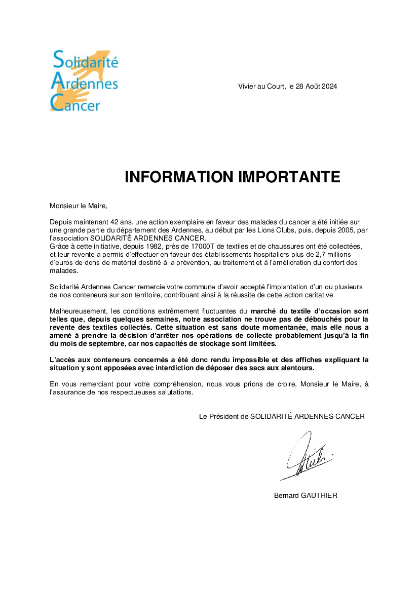 Solidarité Ardennes Cancer