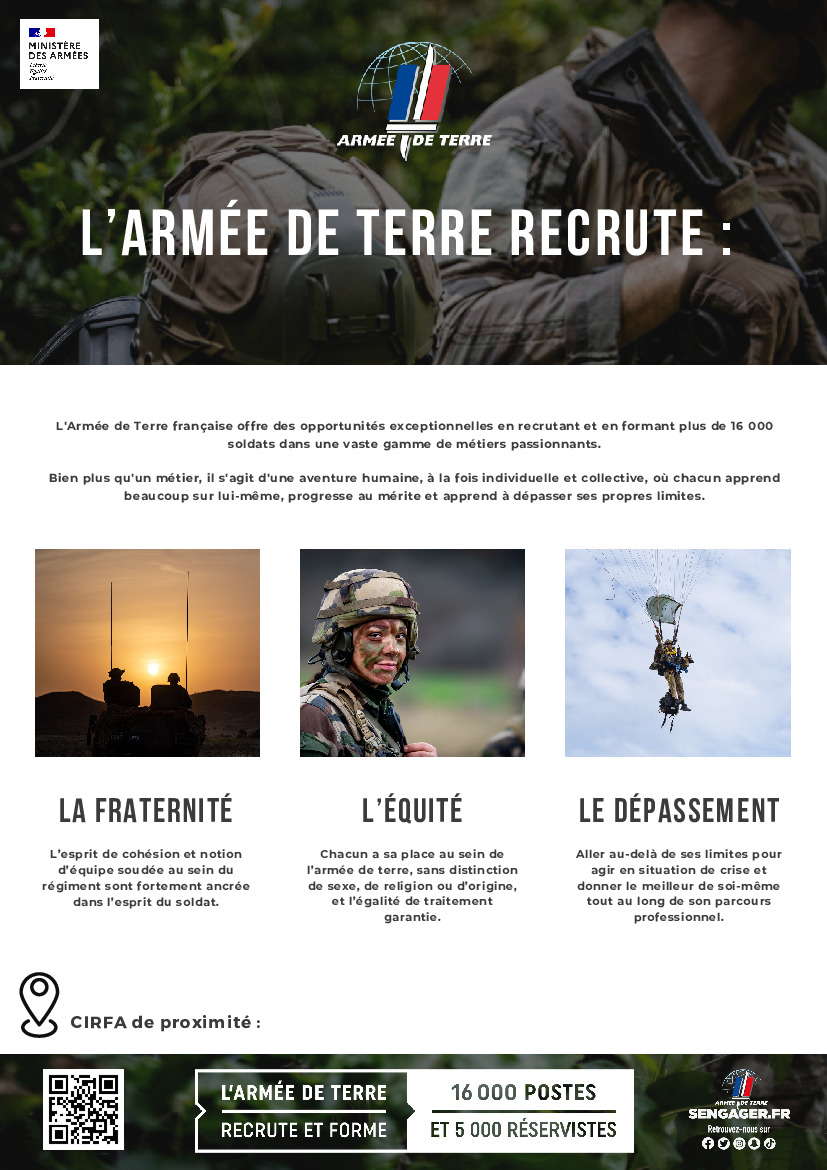 L'Armée de Terre recrute !