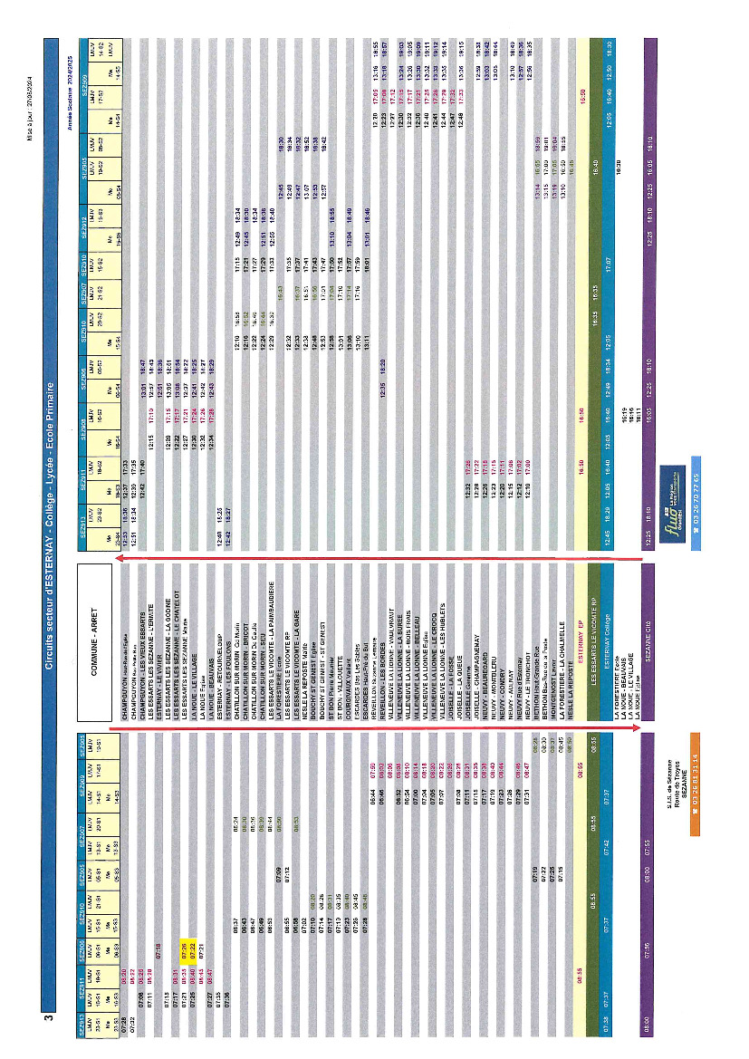 INFO MAIRIE  Rentrée scolaire ESTERNAY