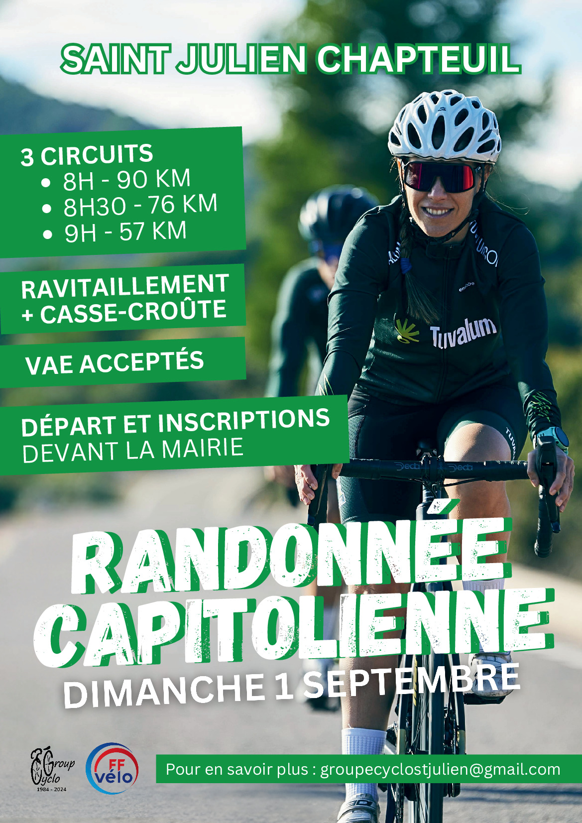 Randonnée cyclo route Capitolienne Saint Julien Chapteuil