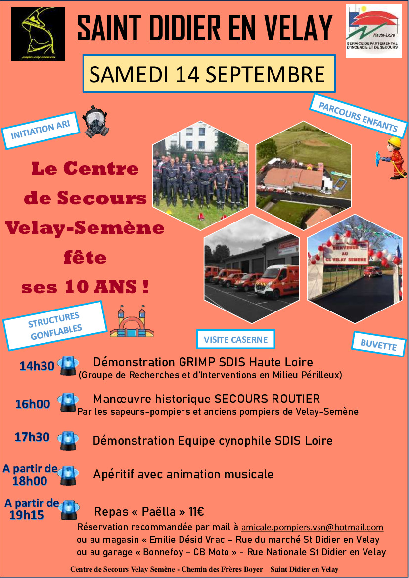 Portes ouvertes à la caserne des pompiers Velay-Semène