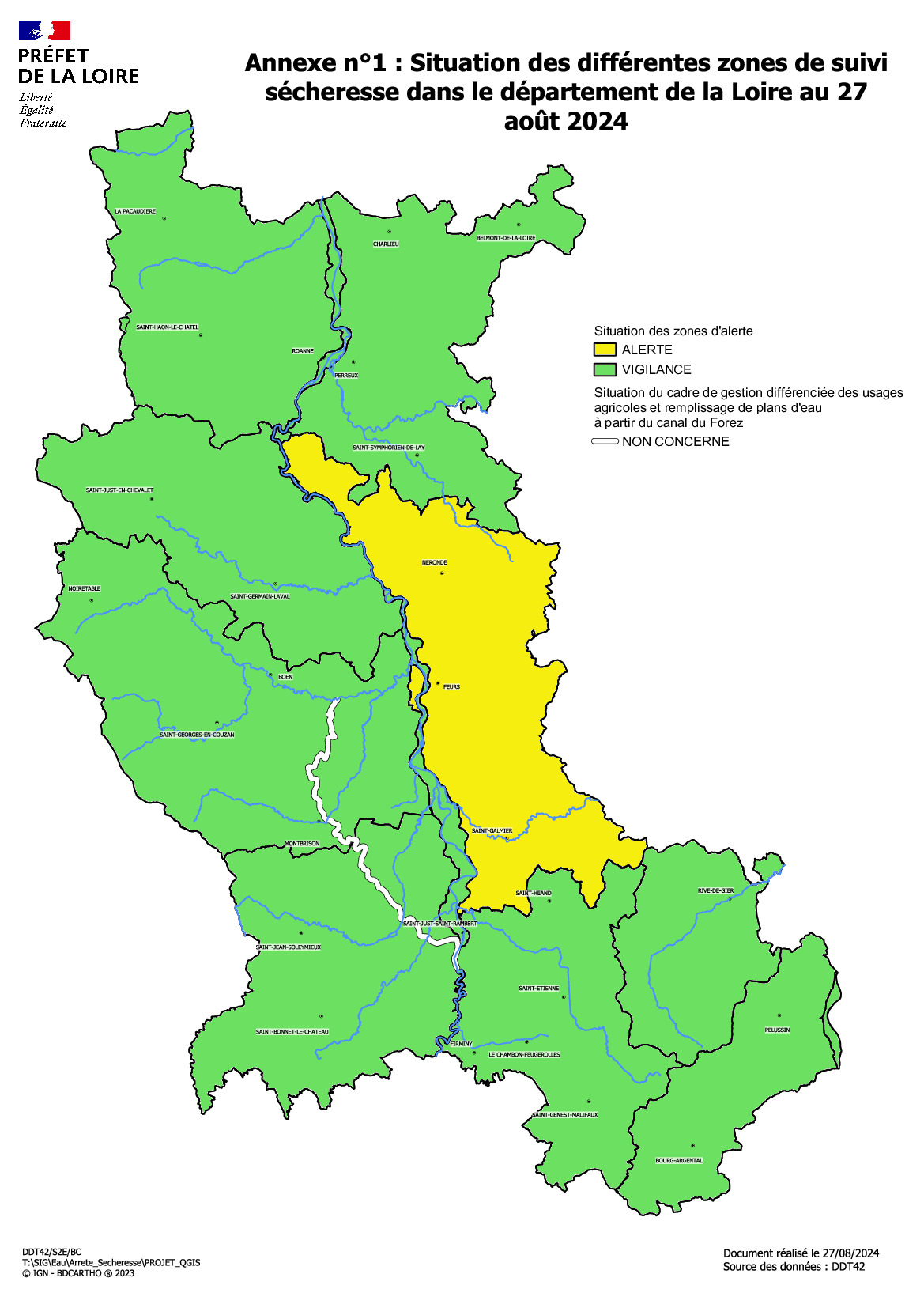 Sécheresse : nouvel arrêté préfectoral