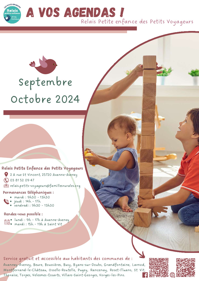 RELAIS PETITE ENFANCE DES PETITS VOYAGEURS - AGENDA SEPT/OCT