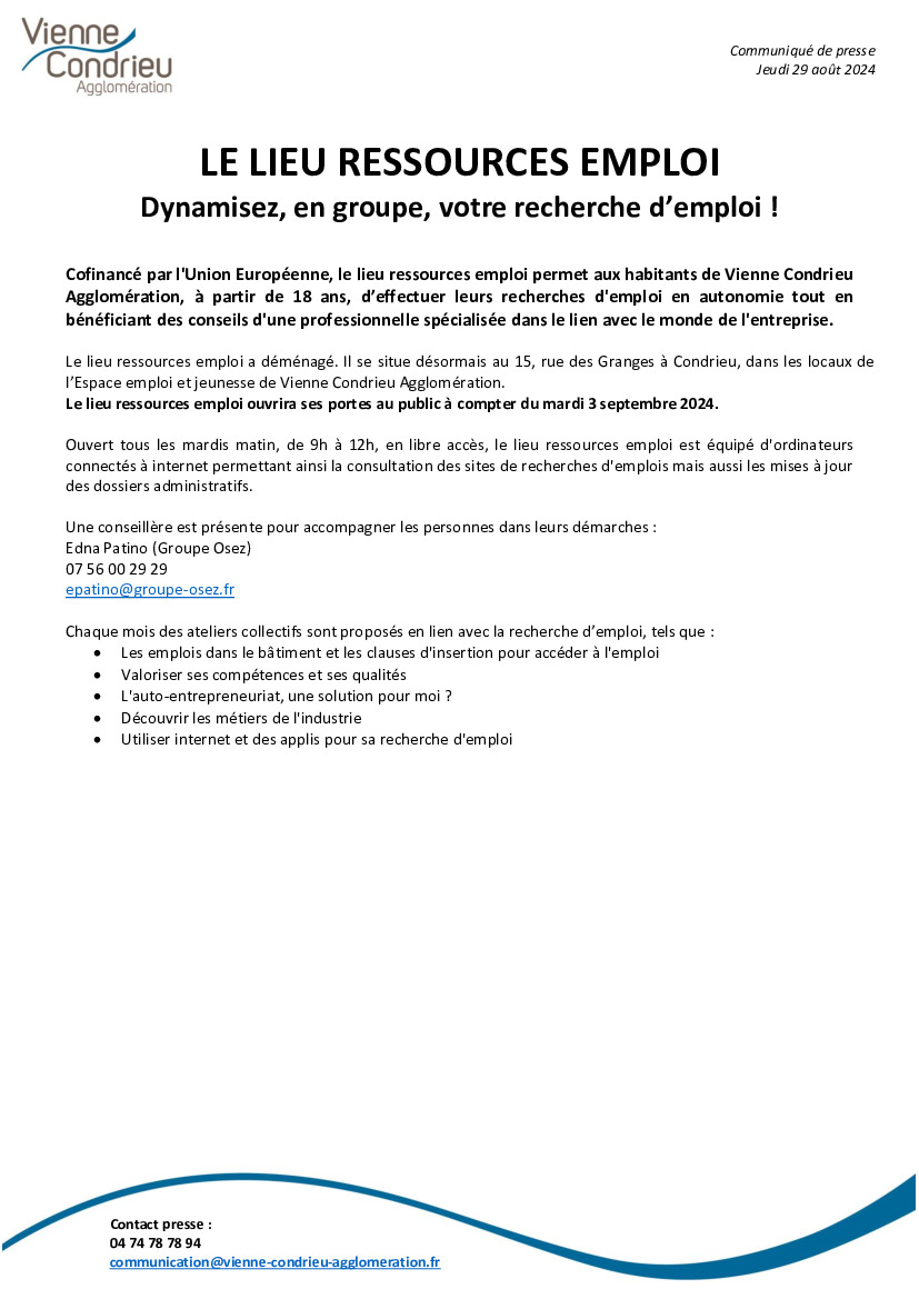 LIEU RESSOURCES EMPLOI