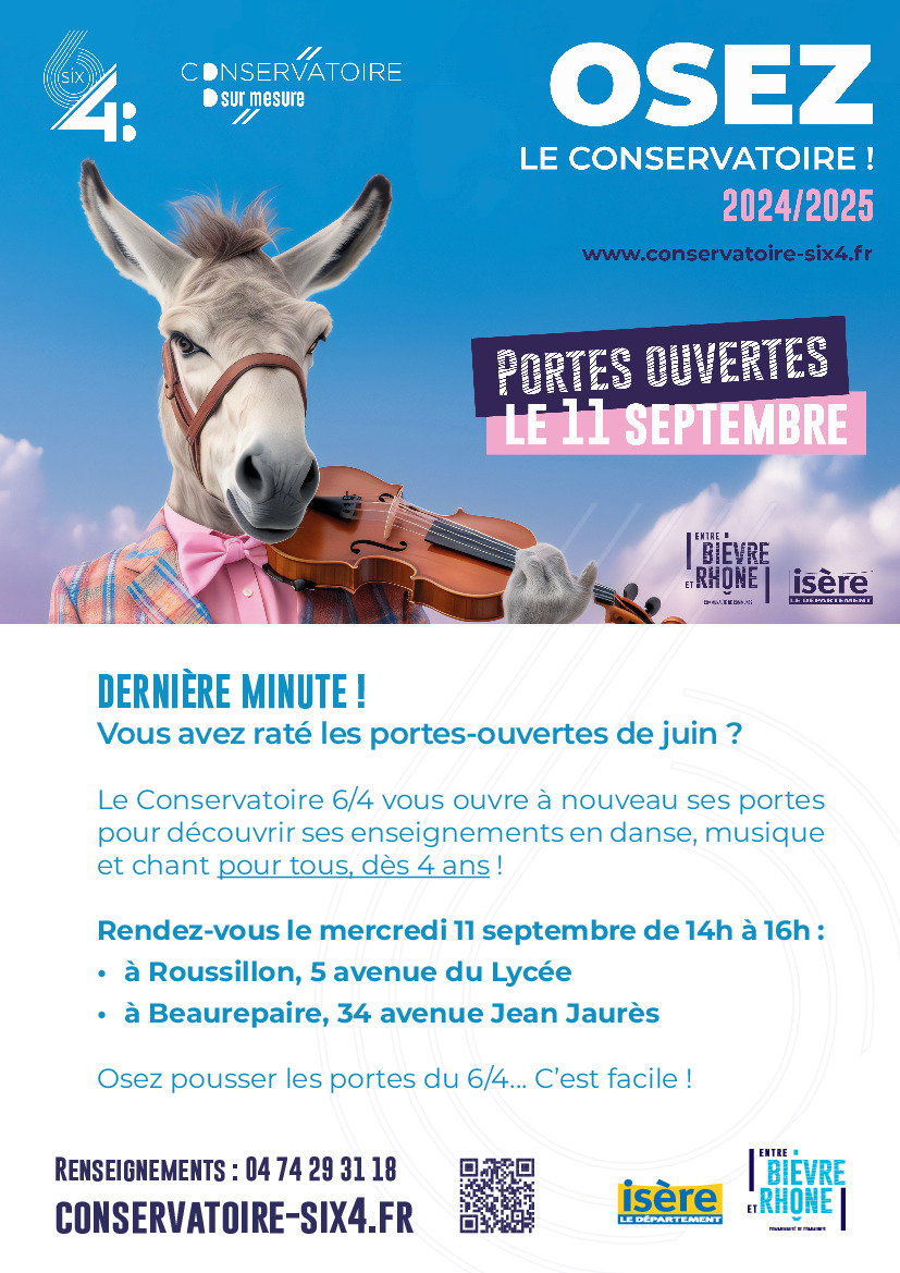 PORTES OUVERTES CONSERVATOIRE 6/4 - LE 11/09/24