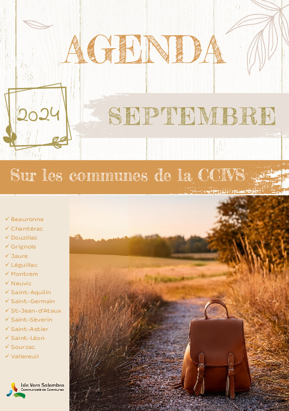 Agenda des manifestations - Septembre