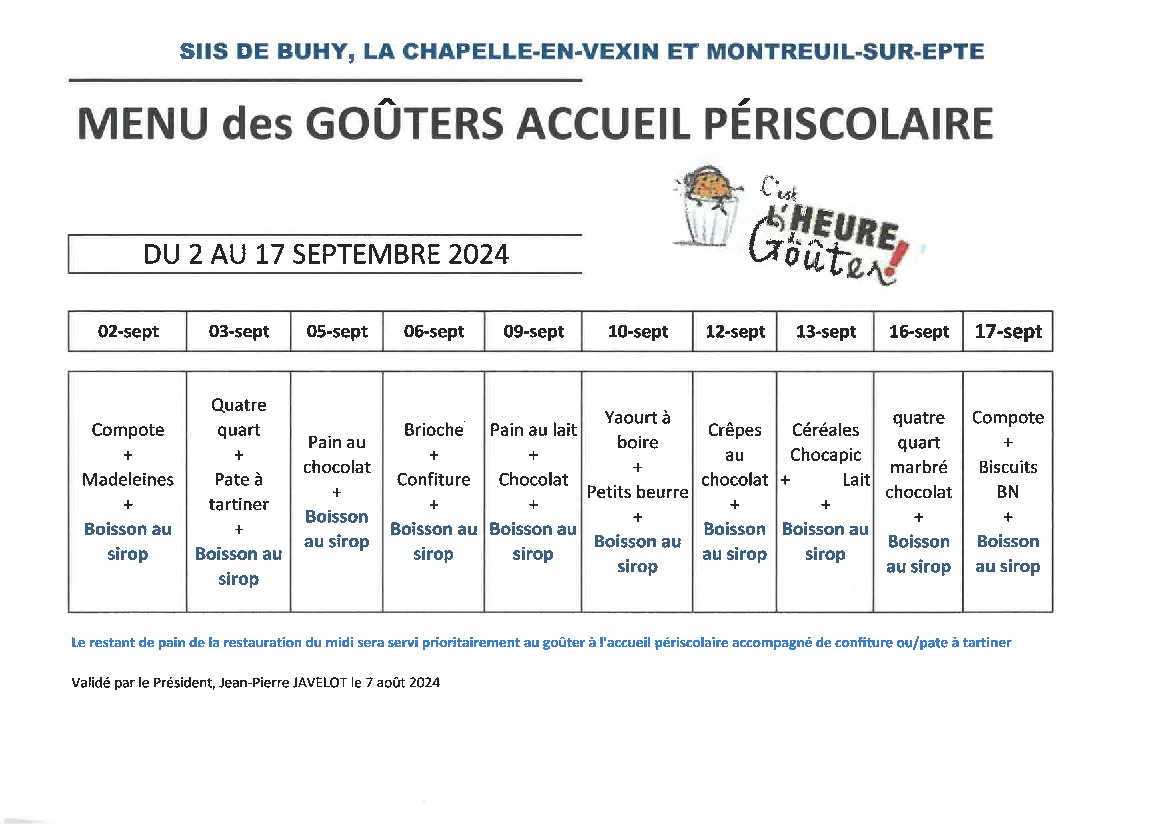 MENU DES GOÛTERS ACCUEIL PÉRISCOLAIRE (1/1)