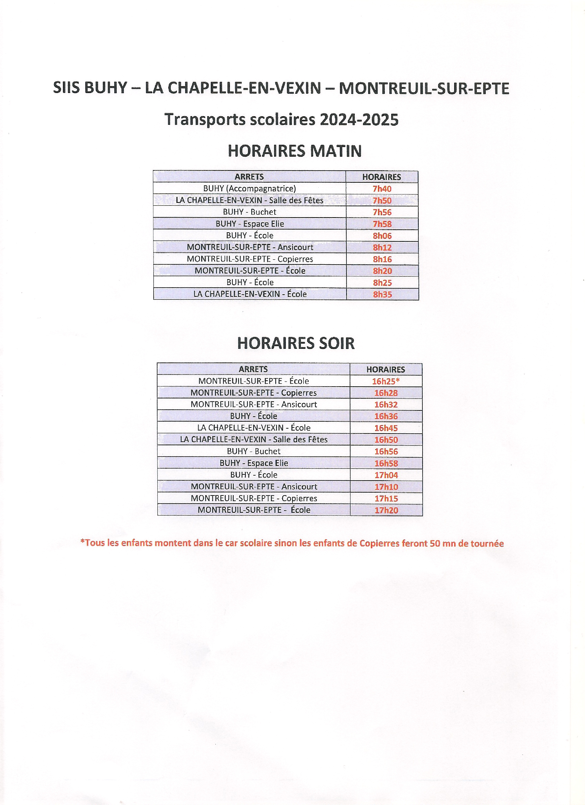 Année scolaire 2024/2025